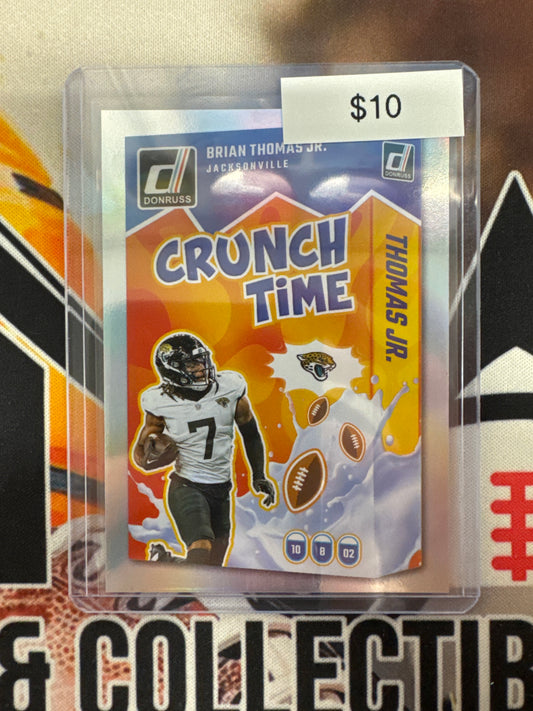 2025 Panini Donruss NFL Brian Thomas Jr. Crunch Time Silver