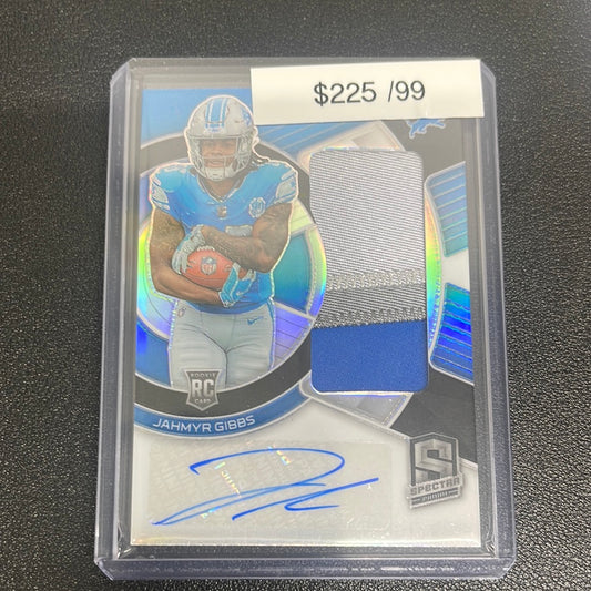 2023 NFL Spectra Jahmyr Gibbs Rookie Patch Auto /99