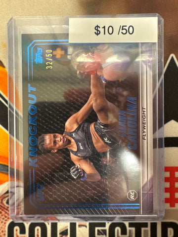 2024 Topps Knockout UFC Luana Carolina Rookie Blue Refractor /50