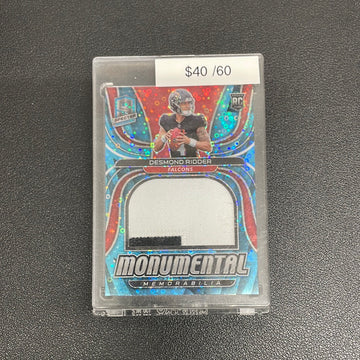 2022 Panini Spectra Monumental Memorabilia Desmond Ridder Rookie Patch /60