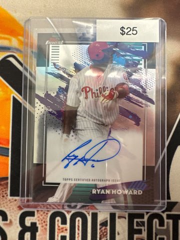 2026 Topps Finest MLB Ryan Howard Finest Autograph Base