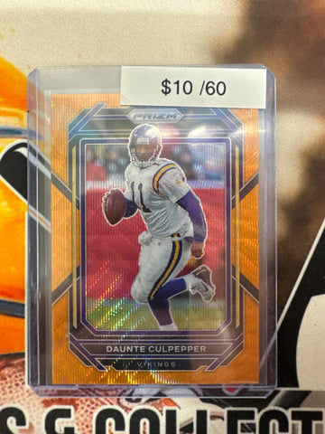 2022 Panini Prizm NFL Daunte Culpepper Orange Wave Prizm /60
