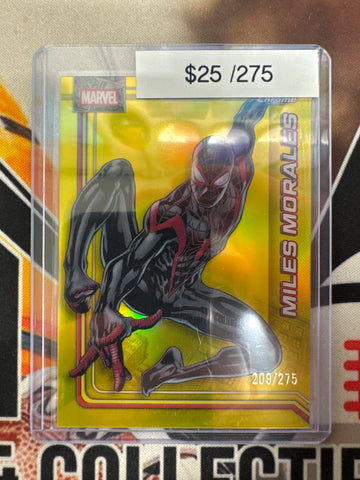 2026 Topps Chrome Marvel Miles Morales Yellow Refractor /275