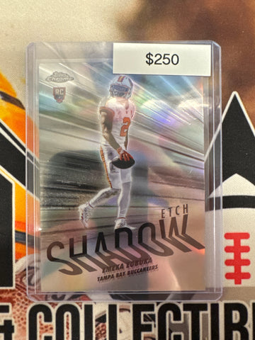 2025 Topps Chrome NFL Emeka Egbuka Rookie Shadow Etch SP