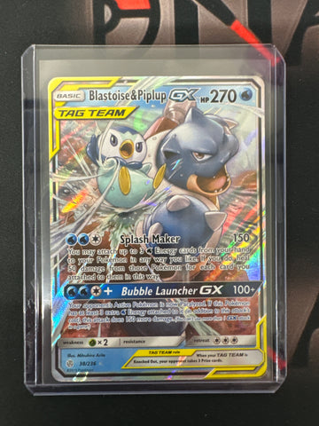 Pokémon Blastoise & Piplup GX 38/236