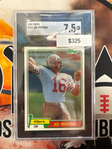 1981 Topps NFL Joe Montana SGC 7.5