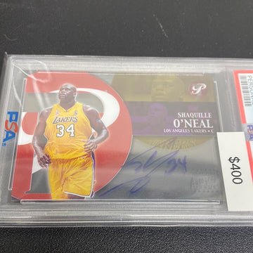 2002 Topps Pristine Shaquille O’Neal personal endorsement auto PSA 9