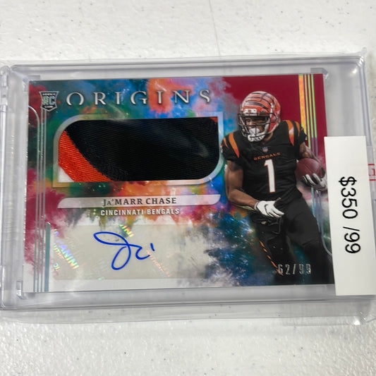 2021 NFL Ja’Marr Chase Origins Rookie Patch Auto /99