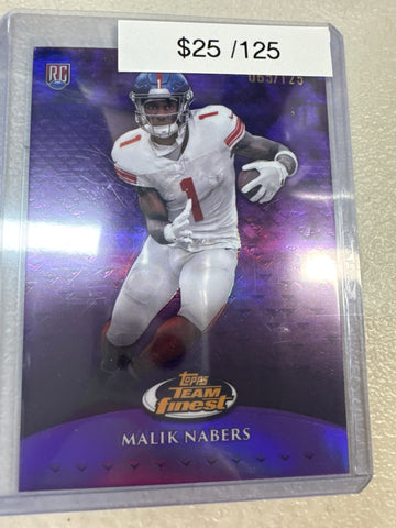 2024 Topps Finest Malik Nabers purple /124