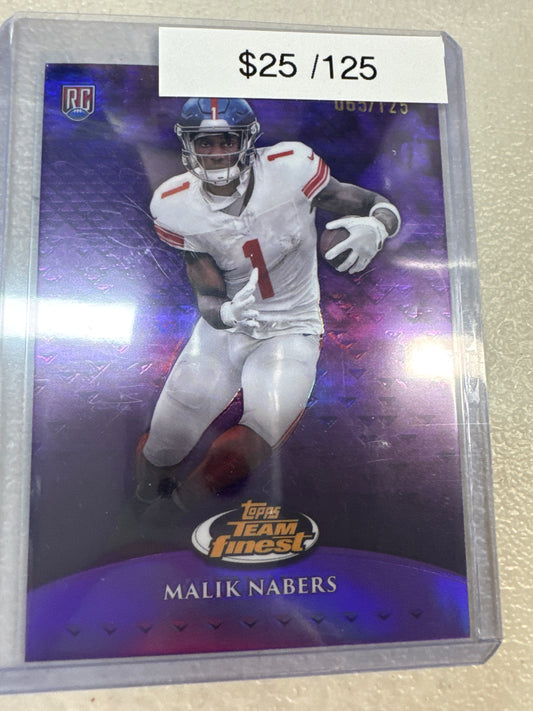 2024 Topps Finest Malik Nabers purple /124