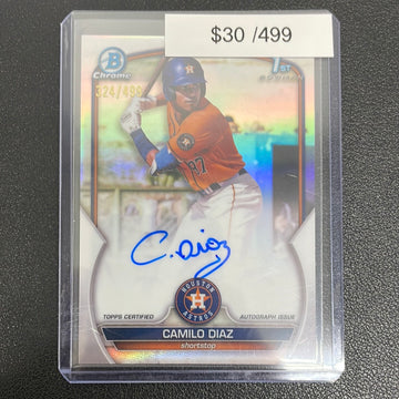 2023 Bowman Chrome Camilo Díaz Rookie Auto /499