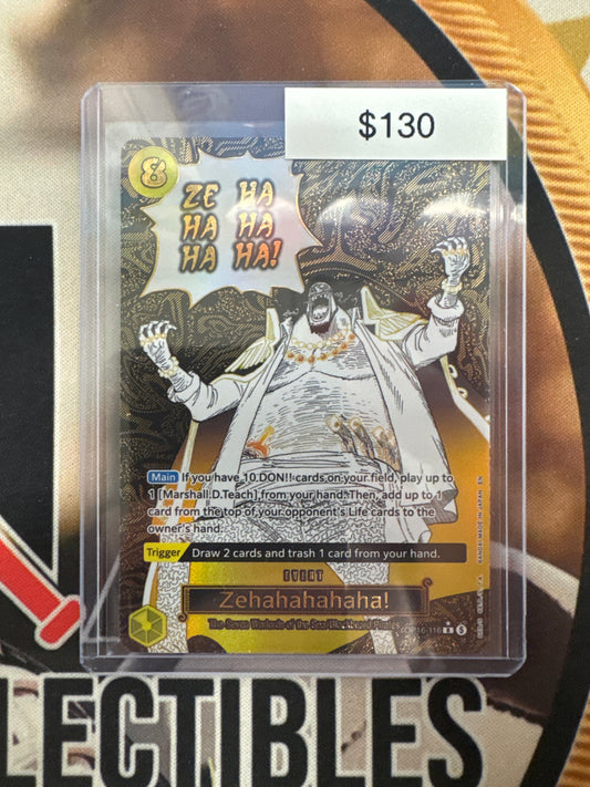 One Piece Zehahahahaha! OP16-116 Alternate Art The Time Of Battle NM