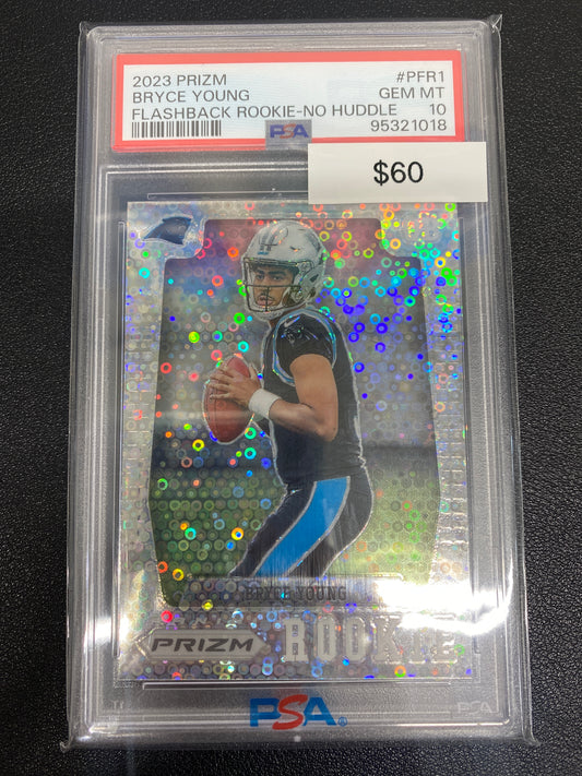 2023 Prizm Bryce Young Flashback Rookie No Huddle PSA 10