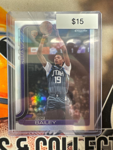 2026 Topps Chrome NBA Update Ace Bailey Rookie Refractor