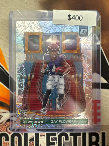 2023 Panini Donruss Optic NFL Zay Flowers Rookie Downtown Prizm