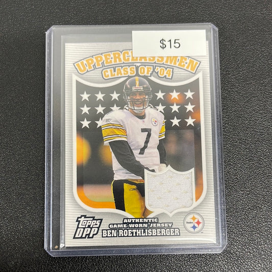 2006 NFL Topps Draft Picks & Prospects Ben Roethlisberger Upperclassmen Class of ‘04 Patch