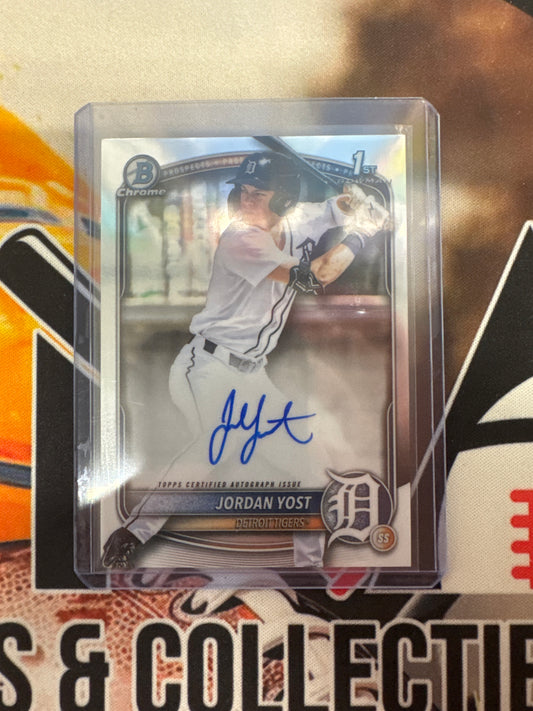 2025 Topps Bowman Chrome MLB Jordan Yost 1st Bowman Autograph