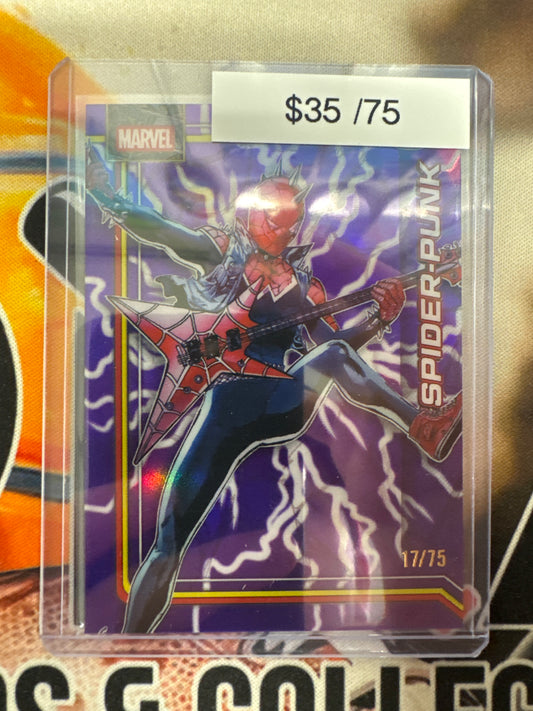 2026 Topps Chrome Marvel Spider-Punk Storm’s Purple Lightning Refractor /75