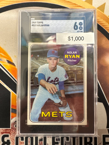 1969 Topps MLB Nolan Ryan Rookie SGC 6