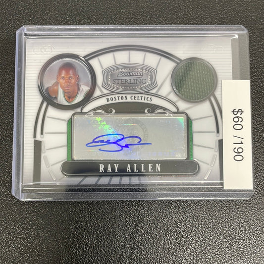 2008 Topps Bowman Sterling Ray Allen Patch Auto /190