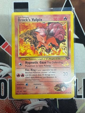 Pokémon Brock’s Vulpix Gym Challenge 37/132 WOTC “W” Stamp HP