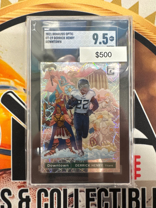 2021 Panini Donruss Optic NFL Derrick Henry Downtown! SGC 9.5
