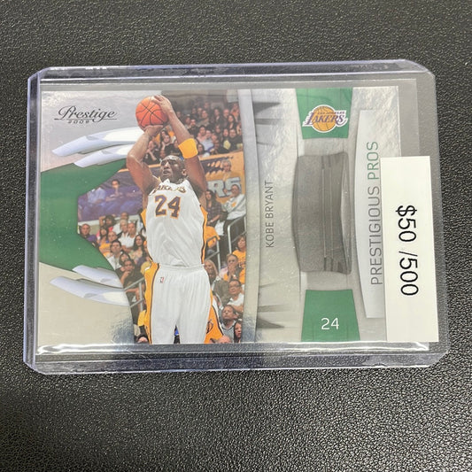 2009 Panini Prestige Kobe Bryant Prestigious Pros /500