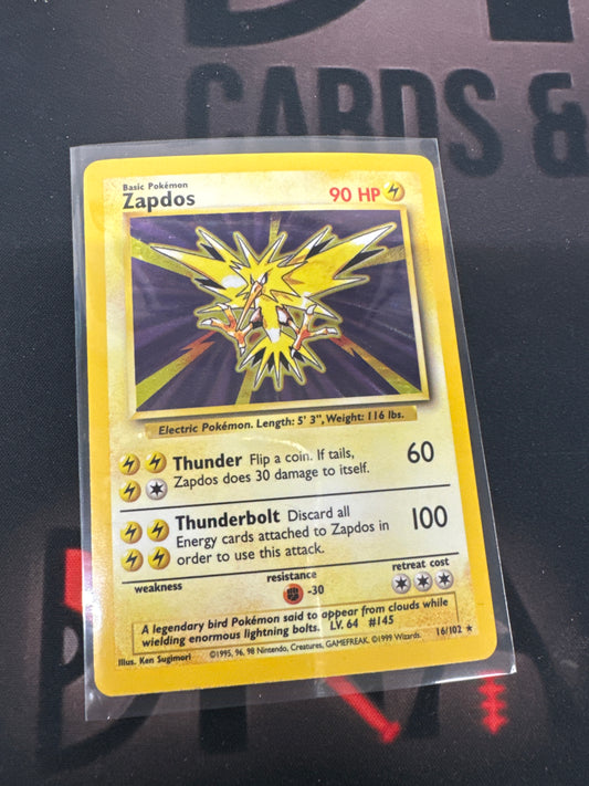 Pokemon Zapdos Base Set Holo 16/102 LP