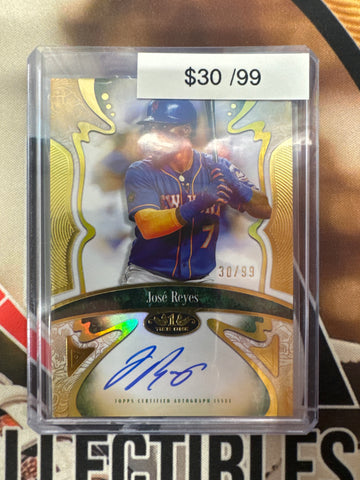 2026 Topps Tier One MLB Jose Reyes Connoisseurs Autograph Refractor /99
