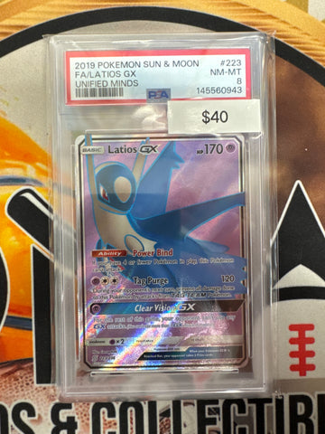 Pokemon Latios GX 223/236 Unified Minds PSA 8