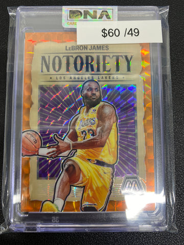 2023-24 Mosaic LeBron James Orange Notoriety /49