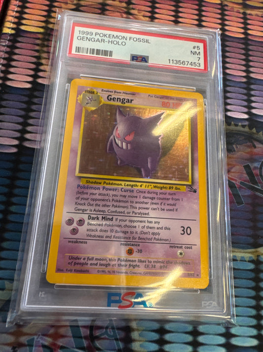 Pokemon Gengar holo 5/62 PSA 7