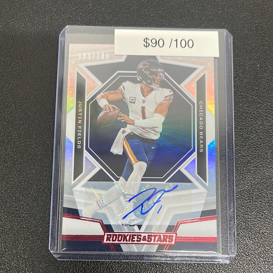 2023 NFL Rookies & Stars Justin Fields Auto /100