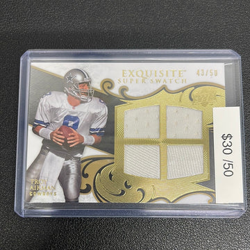 2008 NFL Exquisite Troy Aikman Super Swatch Patch /50