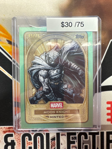 2025 Topps Minted Marvel Moon Knight Gold Card Teal Refractor /75