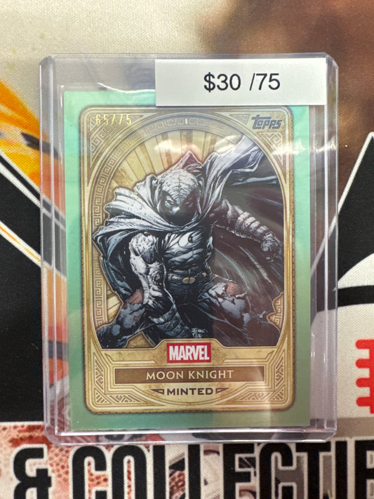 2025 Topps Minted Marvel Moon Knight Gold Card Teal Refractor /75