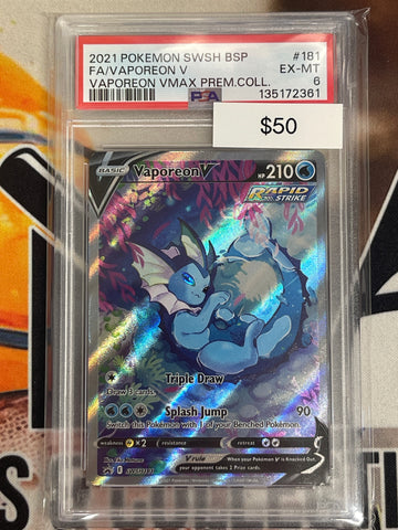 Pokémon Vaporeon V Promo SWSH181 PSA 6