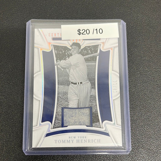 2023 MLB National Treasures Tommy Henrich Century Materials Patch /10