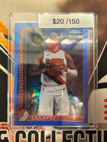 2026 Topps Chrome NBA Update Damian Lillard Blue Refractor /150