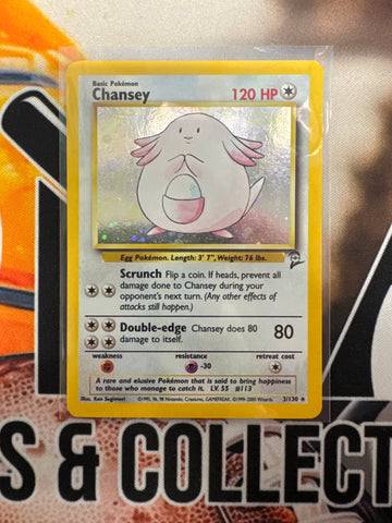Pokémon Chansey 3/130 Base Set 2 Holo Rare