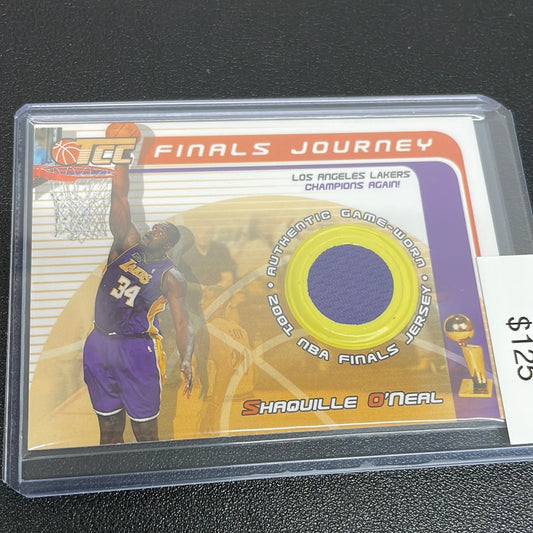 2002 Topps Shaquille O’Neal patch finals journey