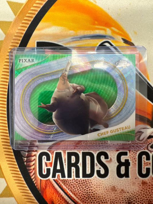 2025 Topps Chrome Disney Chef Gusteau Green Wave Refractor /99