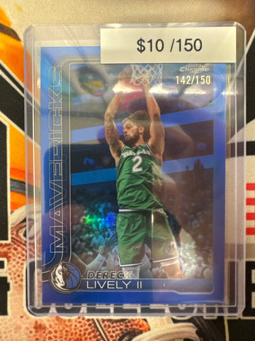 2026 Topps Chrome NBA Update Dereck Lively II Blue Refractor /150