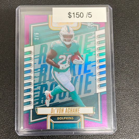 2023 NFL Absolute De’Von Achane Purple Rookie /5