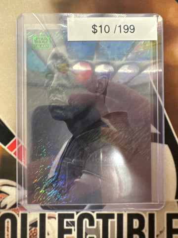 Topps Chrome Star Wars Galaxy Chirrut Imwe Green Shimmer Refractor /199