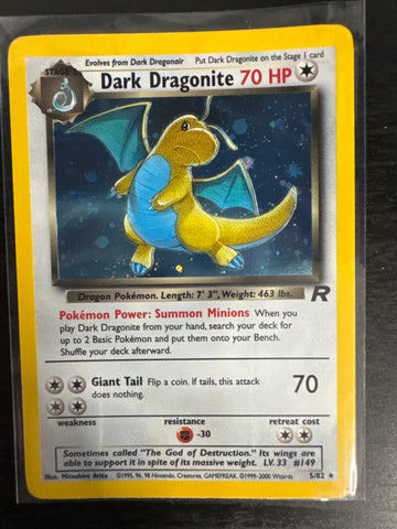 Pokémon Dark Dragonite holo Team Rocket 5/82
