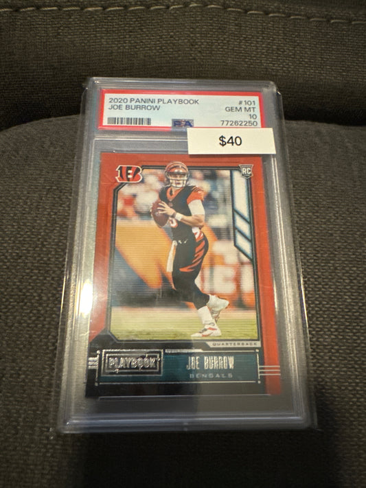 2020 Playbook Joe Burrow PSA 10