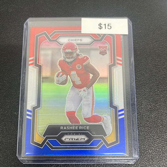 2023 NFL Prizm Rashee Rice Red White Blue Rookie