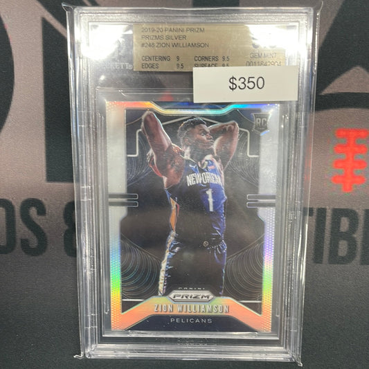 2019-20 NBA Zion Williamson Prizm Silver BGS 9.5