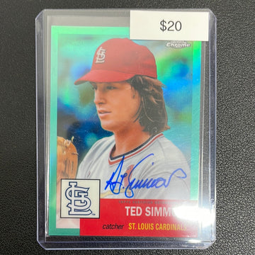 2022 Topps Chrome Teal Ted Simmons Auto /150